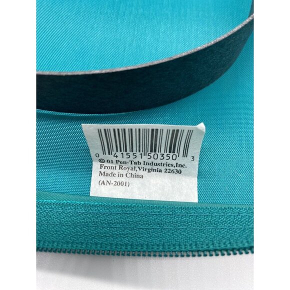 PEN-TAB Green Attitude Zippered 3 Ring Binder Notebook Organizer 1980's Vintage - Picture 7 of 7